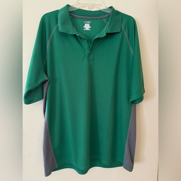 Moheen Other - MOHEEN Men’s Cool Dri Polo Golf Shirt. Short Sleeve, Green And Gray. Size XL